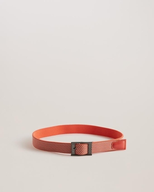 Ceinture Ted Baker Reversible Woven Elastic Orange Homme | HKO-59080479